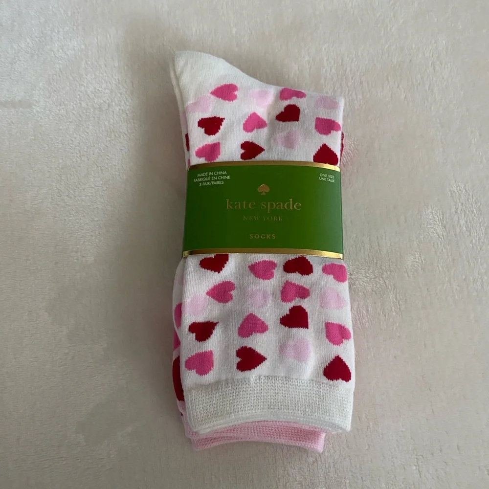 Kate Spade Heart Pattern Socks